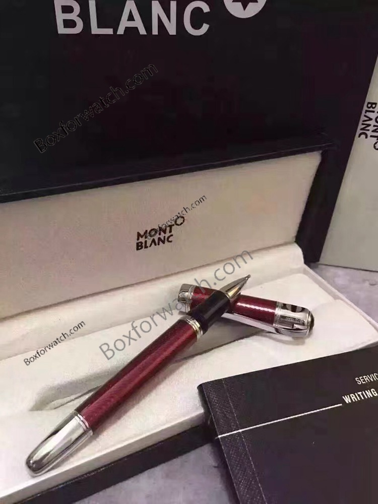 NEW Mont blanc Jules Verne Bright Red Rollerball Pen